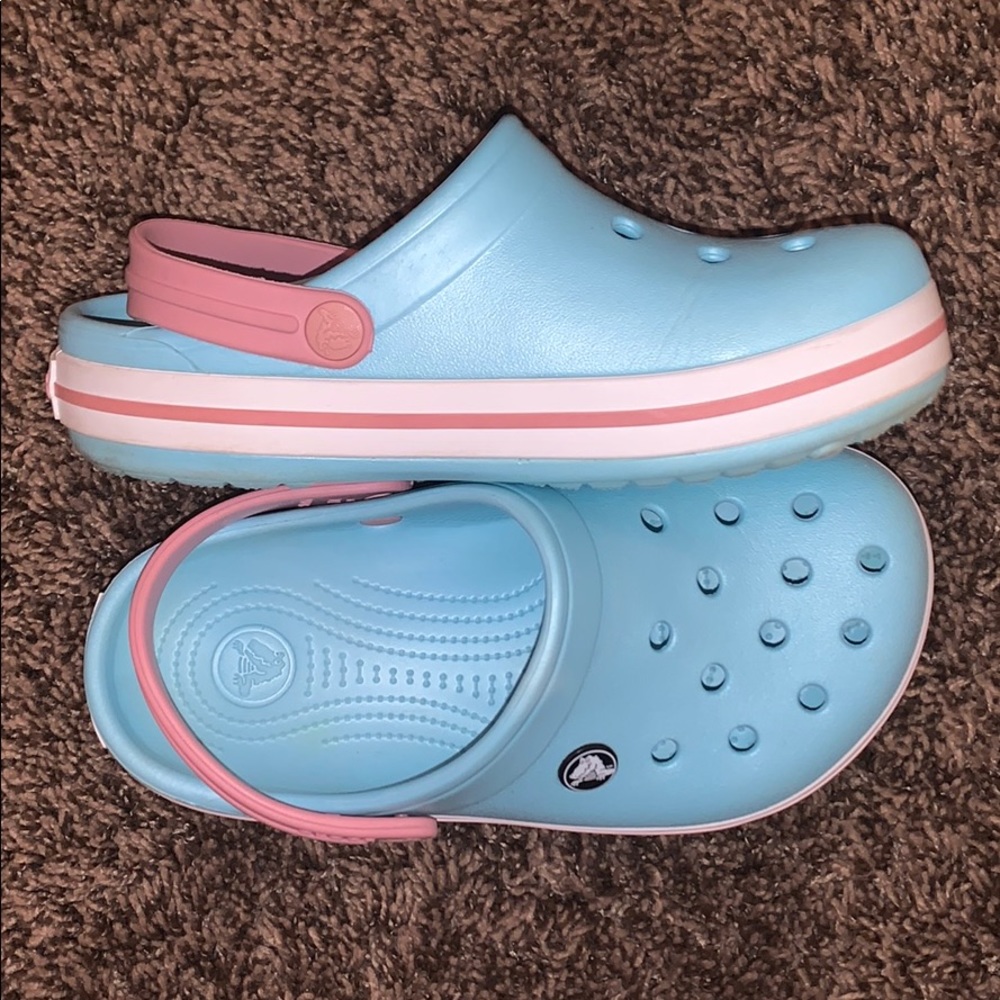 Kids Crocband Clog Size 3Y Turquoise Pink